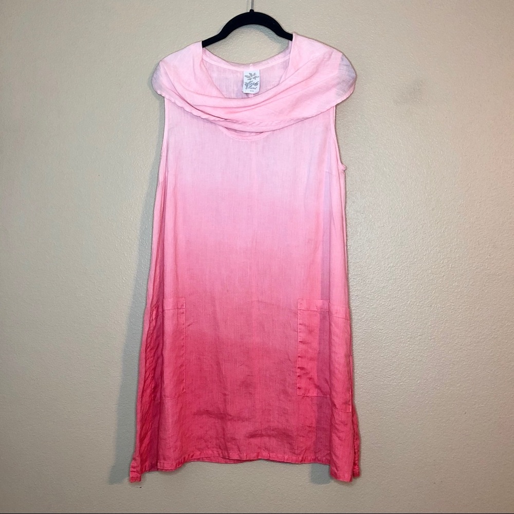 Match Point | Linen Pink Ombré Tunic Dress